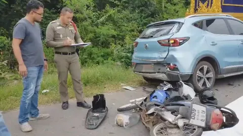 หนุ่มอุดรฯ ซิ่ง จยย.อัดท้ายเก๋งจอดริมถนน หัวฟาดพื้นตาย ทิ้งเมียท้องแก่ช็อก