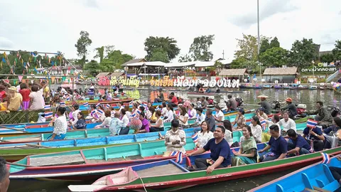 "ศาสตรา" จัดกฐินย้อนยุค แห่ทางน้ำวัดคลองแห หารายได้สร้างเมรุ เสริม ทท.