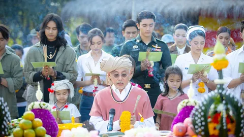 "เป่าจินจง" เปิดหมู่บ้านคาเซ บวงสรวงละครฟอร์มยักษ์ "เก็บแผ่นดิน"