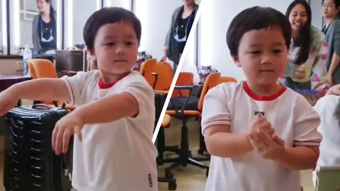 ชมความน่ารัก น้องพายุ โชว์เต้นปูหนีบอีปิ ท่าเป๊ะแถมแดนซ์ไม่หยุด (คลิป)