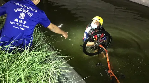 สลด รปภ.องค์การทหารผ่านศึก ปั่นจักรยานตกคลองดับ เพื่อนเผยชอบดื่มสุรา