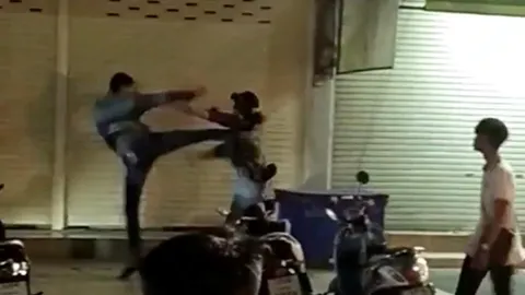 โซเชียลจวกยับ หนุ่มห้าว "ต่อยผู้หญิง" จนร่วง หลังมาดูคอนเสิร์ตลาบานูน (คลิป)