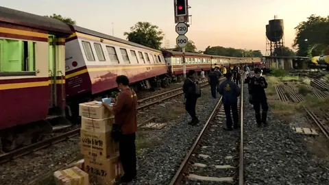 รถไฟสายเหนือชะงักขบวน 201 ตกรางก่อนเข้าสถานีที่พิษณุโลก โชคดีไร้เจ็บตาย