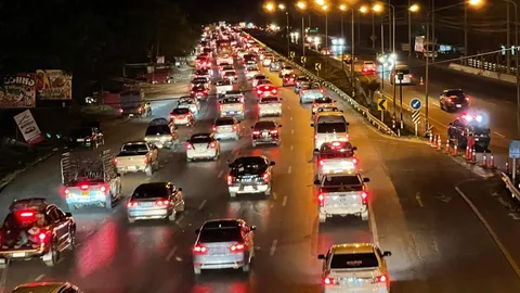 ปากช่องคนทยอยกลับ กทม. ถนนมิตรภาพรถแน่น-เปิดทางพิเศษช่วย