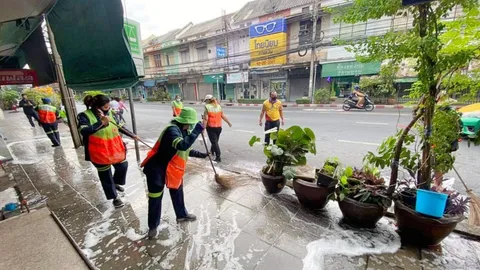 คลีนนิ่งเทเวศร์ เขตพระนคร จัด "Big Cleaning" เข้มมาตรการป้องกันโควิดฯ