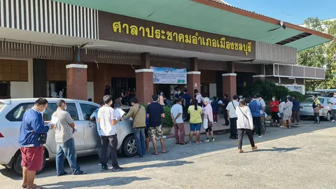 คนชลบุรี แห่ต่อคิวขอหนังสือเดินทางข้ามจังหวัด หลังเป็นพื้นที่ควบคุมสูงสุด