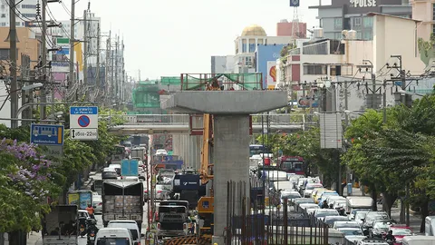 โครงการรถไฟฟ้าสายสีเหลืองเบี่ยงจราจร ลาดพร้าว 80 ถึง 71