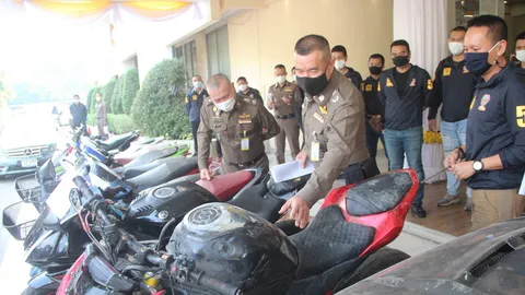 ตำรวจสืบนครบาล 5 ทลายแก๊งลักจยย.บิ๊กไบค์รายใหญ่ 8 เดือนกวาด 300 คัน