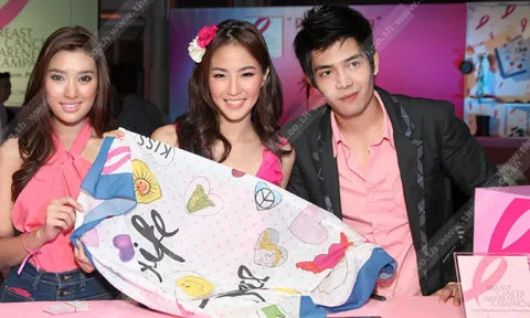 วงการบิวตี้ ห่วงใยสุขภาพสาวๆร่วมรณรงค์เตือนภัยมะเร็งเต้านม