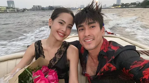 ณเดชน์-ญาญ่า เผยภาพสุดหวาน ล่องเรือมอบดอกกุหลาบกลางแม่น้ำ ช่างโรแมนติก