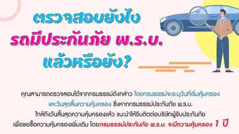 ตรวจสอบยังไง รถมีประกันภัย พ.ร.บ. แล้วหรือยัง