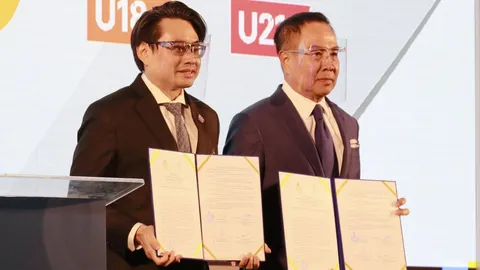 กกท. ร่วมกับ สมาคมกีฬาฟุตบอลฯ ลงนาม MOU จัดแข่งขันฟุตบอลลีกเยาวชนแห่งชาติ