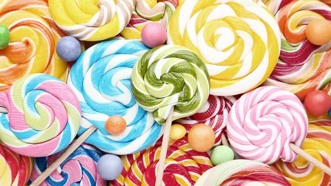 สีผสมอาหารกับอมยิ้มสายรุ้ง