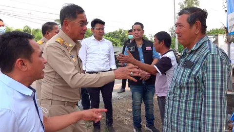 บิ๊กแจ๊ส ลุยประสานกรมชลฯ ผันน้ำเจ้าพระยาแก้ขาดน้ำทำเกษตรใน อ.หนองเสือ 