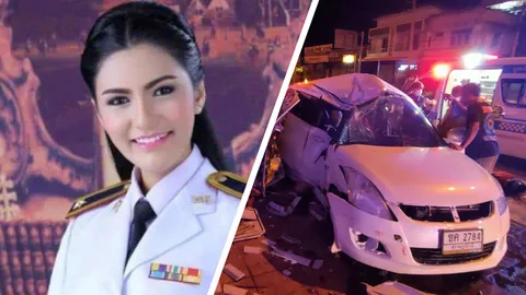 หนุ่มขับเก๋งชนกำแพงบ้านกลางดึก พริตตี้สาวนั่งมาด้วย เสียชีวิต