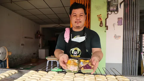 หนุ่มบ้านโป่ง ทำกล้วยปิ้งภูเขาไฟขายดีลูกค้าเพียบ เพิ่มมูลค่ากล้วยน้ำว้า