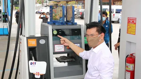 ตรวจสอบปั๊มน้ำมันปั๊มก๊าซ ดูแลประชาชนได้เต็มลิตรตามเงินที่จ่าย