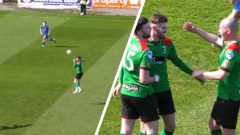 อดีตโกลแมนยูฯ เสียท่า โดนรุ่นน้องโหม่งไกล 40 หลา ย้อยข้ามหัว (คลิป)