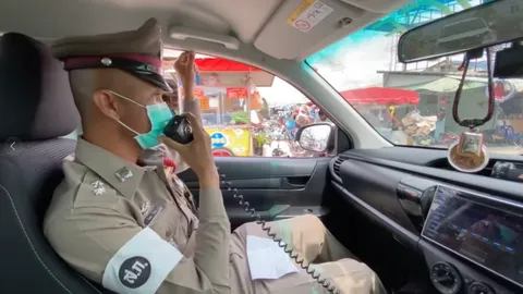 เตือนเป็นภาษาเขมร ตำรวจคลองลึก ประกาศไม่ใส่แมสก์ระวังถูกปรับ (คลิป)