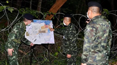 ทบ. ตรึงชายแดนเข้มสกัดแรงงานต่างด้าวลอบเข้าไทย เฝ้าตลอด 24 ชม.