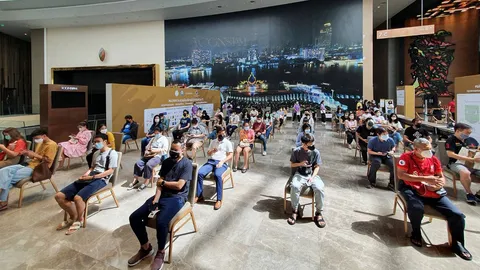 เอกชนร่วมใจเปิดพื้นที่อำนวยความสะดวกให้ประชาชนเข้ารับบริการฉีดวัคซีนโควิด