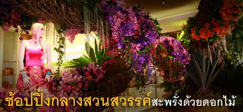 ช็อปปิ้งกลางสวนสวรรค์ สะพรั่งด้วยดอกไม้