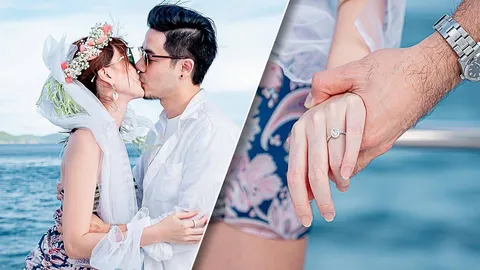 หวานฉ่ำ เชน ณัฐวัฒน์ ขอ แพร พิไลรัมภา แต่งงานในวันเกิดฝ่ายหญิงบนเรือหรู