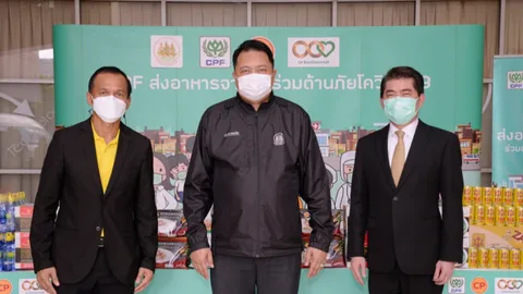 CPF ผนึกโอสถสภา ส่งอาหารช่วยทีมแพทย์ คนขับแท็กซี่ที่ไทยญี่ปุ่น-ดินแดง