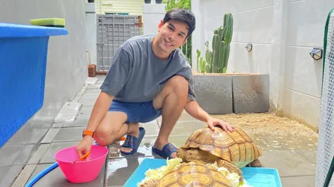 “อั๋น-อัครพรรฒ” เปิดบ้านโชว์เต่ายักษ์สุดเลิฟ