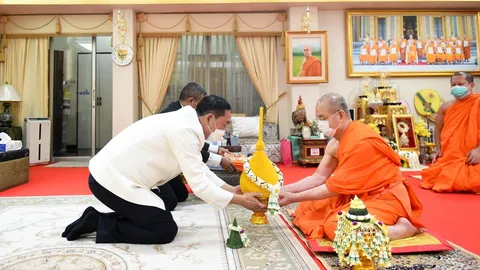 นายกฯ ส่ง "อนุชา" ถวายเครื่องสักการะ พระพรหมเสนาบดี ในเทศกาลเข้าพรรษา