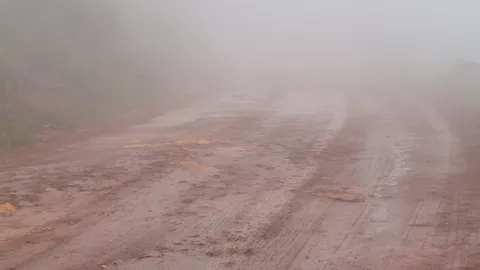 ถนนหมู่บ้านเจริญทรัพย์ อุบลราชธานี ไม่มีการพัฒนายังเป็นดินแดง