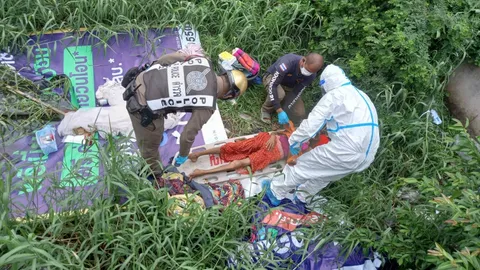 กู้ภัย ตร.ปทุมฯ รุดช่วย ยายนอนหมดแรงใต้สะพาน เกือบจมน้ำ เกรงจะถูกพามาทิ้ง