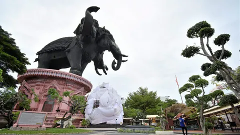 ปรับปรุงภูมิทัศน์รอบกทม.2 ลานพระอินทร์ทรงช้าง-ทำสวนไม้ดอก,ลานกีฬา