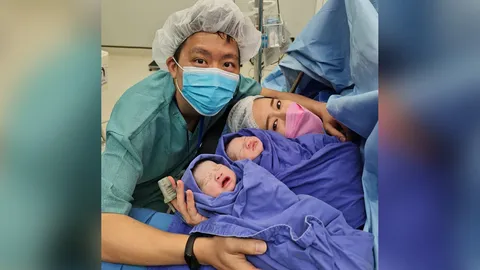 จุ้มจิ้ม วรนันท์ คลอดลูกแฝดแล้ว ภัทร จึงกานต์กุล เผยโฉมทายาทหมื่นล้าน