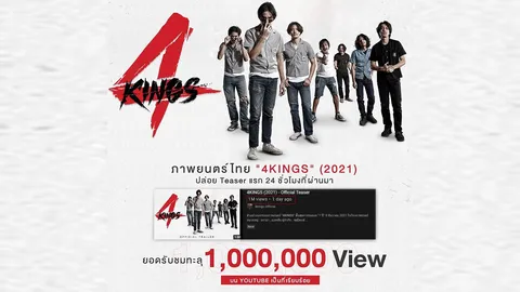 “4KINGS” สุดปัง! ปล่อยทีเซอร์แรก ล้านวิวภายใน 24 ชั่วโมง