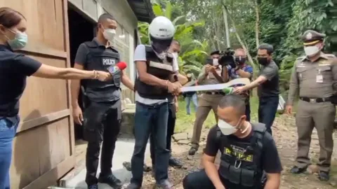 หิ้ว "เมี้ยก ห้วยนาง" ทำแผนฆ่าตัดคอโหดสองผัวเมีย ก่อนส่งฝากขังทันที