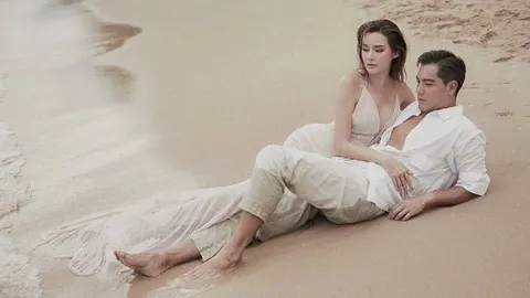 หญิง-ตุลย์ เซ็กซี่เบาๆ ถ่ายพรีเวดดิ้งริมทะเล บรรยากาศสุดโรแมนติก