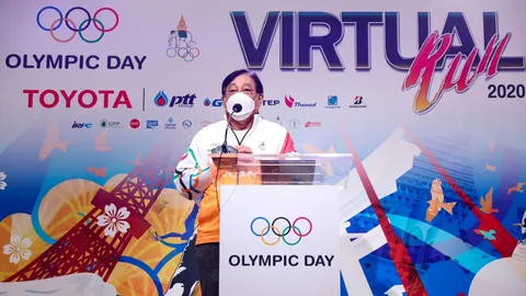 สิ้นสุดทางเลื่อน เดิน-วิ่ง 2020 Olympic Day Virtual Run เน้นปลอดภัยจัดใหญ่ปีหน้า