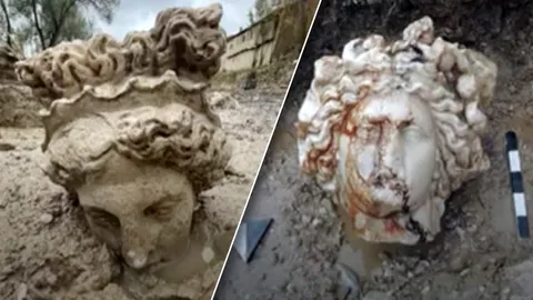 ค้นพบเศียรเทพเจ้ากรีก ที่เมืองโบราณในตุรกี