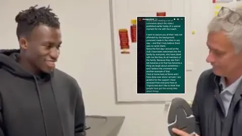 เด็กโรมาวัย 18 แจงดราม่าได้ "กล้วย" พร้อม "รองเท้า" ที่มูรินโญสัญญาไว้ (คลิป)