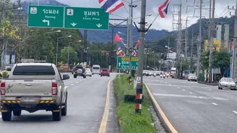 สายเอเชีย 41 ชุมพรน้ำท่วม แนะเลี่ยง ใช้ถนนเพชรเกษมผ่านระนองขึ้นล่องใต้แทน