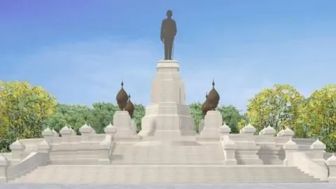เชิญชวน เฝ้าฯ รับเสด็จ "ในหลวง-พระราชินี" วางศิลาฤกษ์ พระบรมราชานุสาวรีย์ ร.9