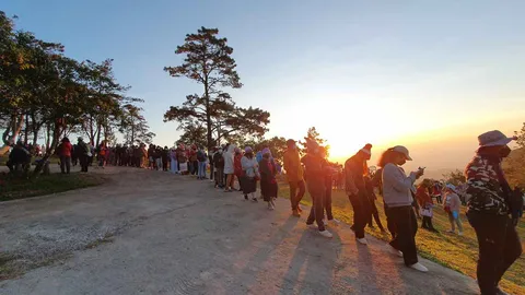 นทท. 3 พันชีวิตขึ้นภูเรือ สัมผัสลมหนาวชมอาทิตย์ยามเช้า ทำเงินสะพัดไปทั่ว (คลิป)