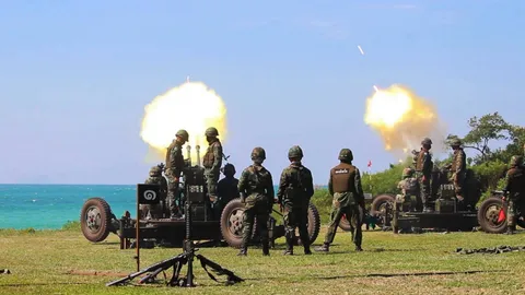 สอ.รฝ. ฝึกความพร้อมรบ ยิงปืนต่อสู้อากาศยาน และปืนรักษาฝั่ง ประจำปี 64