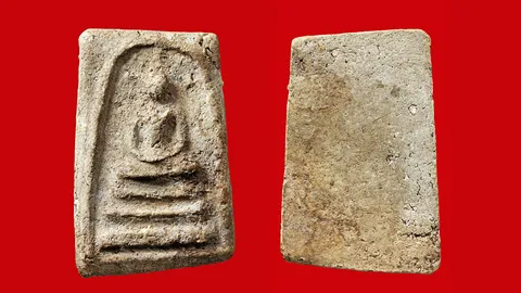 พระสมเด็จบางขุนพรหม ฟอร์มองค์ทรงโย้ แต่พิมพ์พระชัดลึก เนื้อมวลสารแน่นปึ้ก