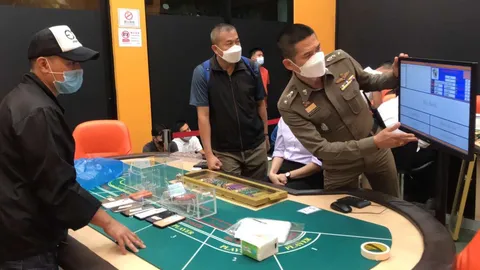 ตร.พัทยาจับบ่อนบาคาร่า บน รร.หรูกลางเมือง รวบ 42 นักพนันเงินกว่า 32 ล้าน