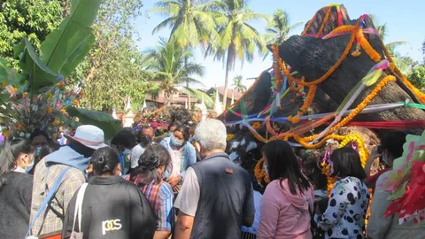 แห่ขอโชคแม่ตะเคียนคึกคัก หลังให้โชคถูกทั้งหมู่บ้าน งวดนี้ให้เลขเด็ด ตรงเลขดัง (คลิป)