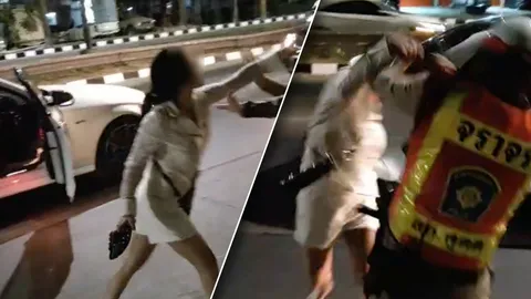 ถอดรองเท้าตบหน้าตำรวจ สภ.คูคต สาวขับเบนซ์เมาอาละวาด โดน 4 ข้อหาหนัก (คลิป)