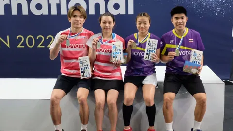 นักแบดฯ ดาวรุ่งไทยสุดฮอต กวาด 3 แชมป์ในศึกใหญ่ที่เอสโตเนีย