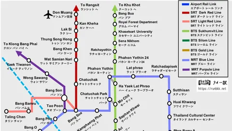 คนญี่ปุ่นทำผัง เส้นทางรถไฟฟ้าในไทย มาครบทุกสาย เข้าใจสุดง่าย